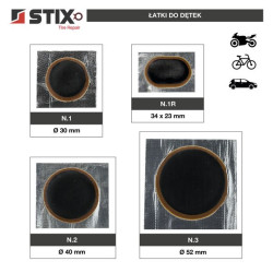 STR N.2-lapper til slanger, 40 mm / 25 stk. - Stix