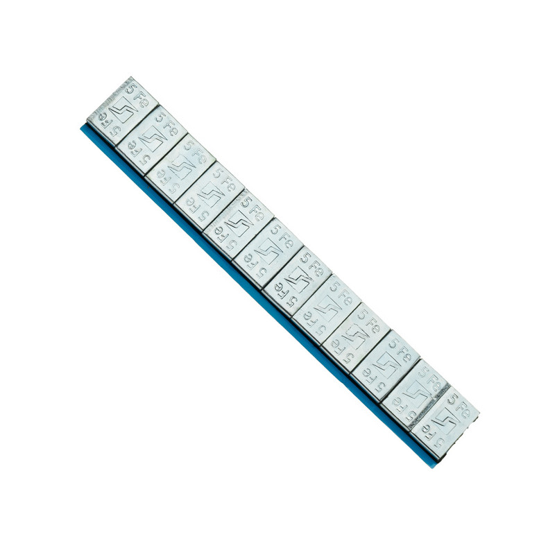 Vægt til limning på Edgy Slim-alufælge – 60 g (12 x 5 g / galvaniseret / bred tape) – Stix