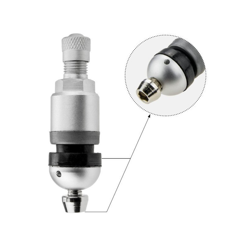 TPMS-01 STIX-ventil til HUF Beru-sensor, sølvfarvet