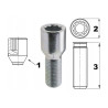 Fælgbolte med smalle Torx-huller M14x1,5 – (galvaniseret) – Carbonado