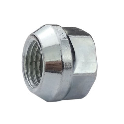 Lave møtrikker 17 mm til afstandsstykker – M12x1,25 / Galvaniseret – (åben med flange) – Carbonado