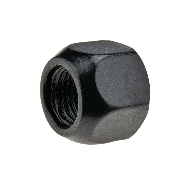 Sorte hjulkapsler til stålfælge – M12x1,25 – (åben uden flange) – Carbonado