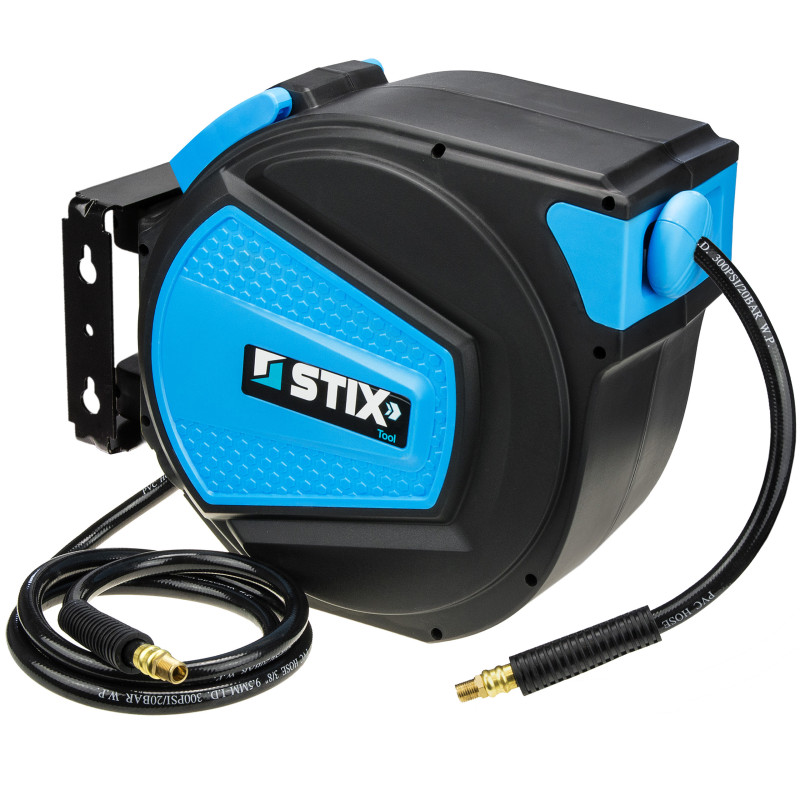 PVC-trykluftslange på ZPS-20-opruller, 20 m (tromle + opruller) – Stix