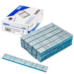 Limbare vægte til Edgy Slim-alufælge – 60 g (5 g + 10 g / galvaniseret / bred tape) – 50 stk. – Stix