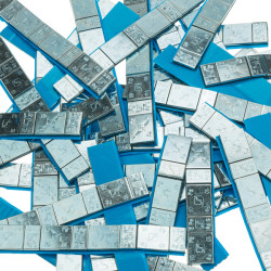 Limbare vægte til Edgy Slim-alufælge – 60 g (5 g + 10 g / galvaniseret / bred tape) – 50 stk. – Stix