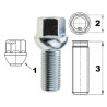 Fælg-/hjulskrue M14x1,25 kuglehoved / K17 – 30 mm