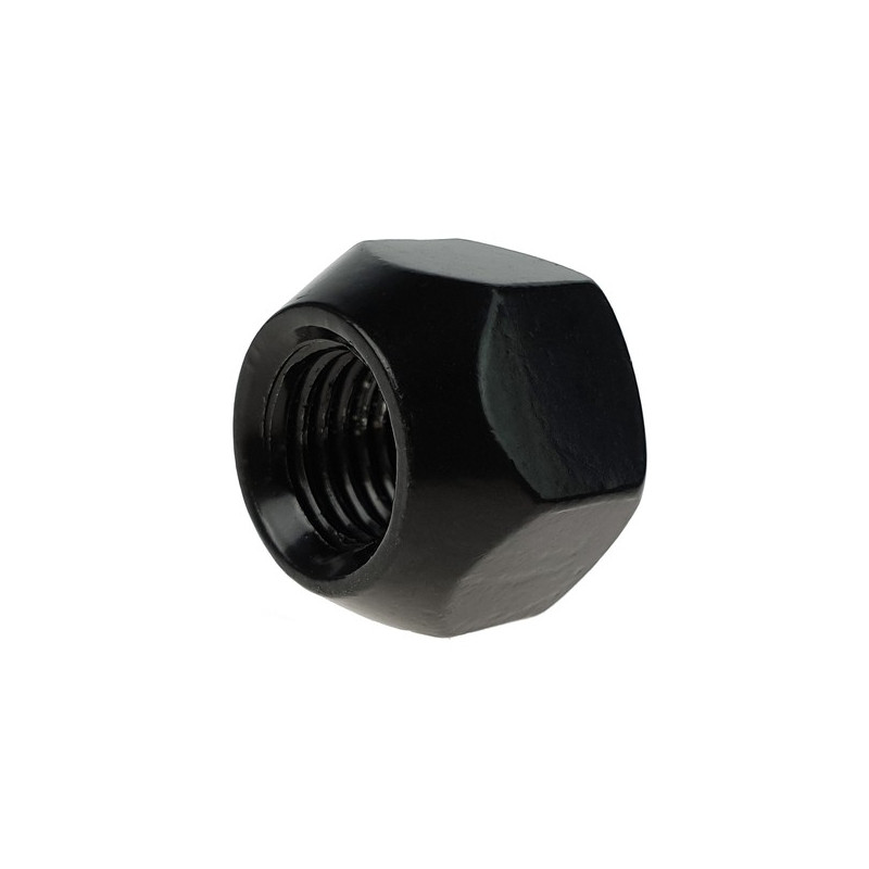 Sorte hjulkapsler til stålfælge, M12x1,5, åbne uden flange, nøgle 19 – Carbonado