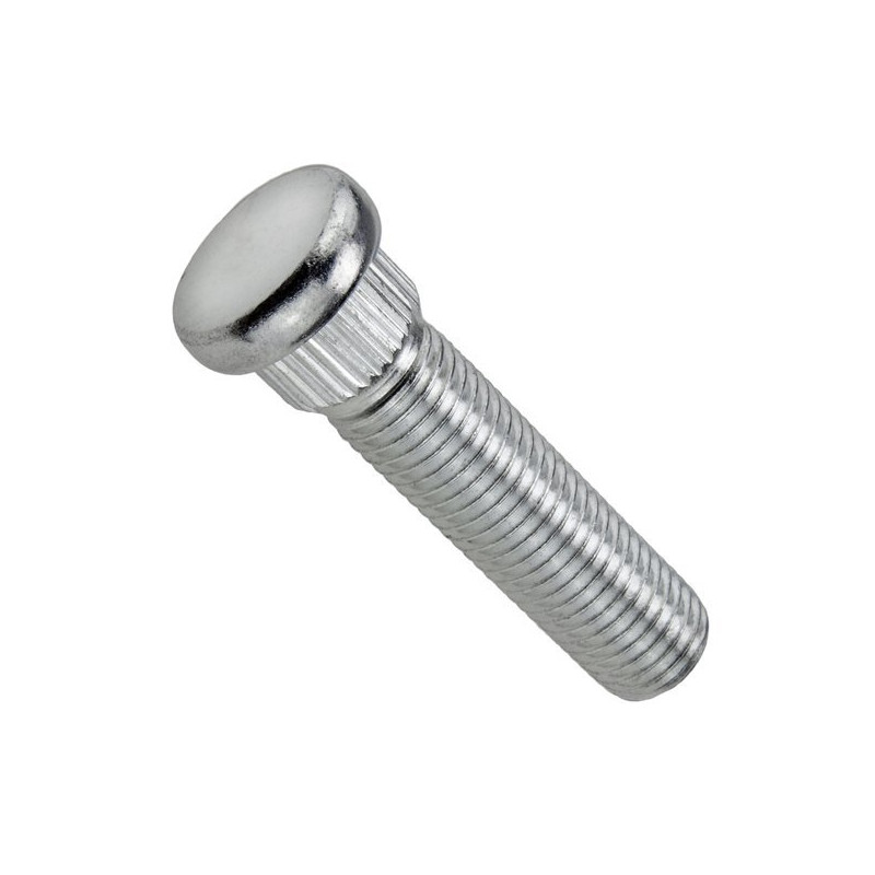 Rillet hjulnavbolt M12x1,5 / diameter 12,4 mm / 40 mm
