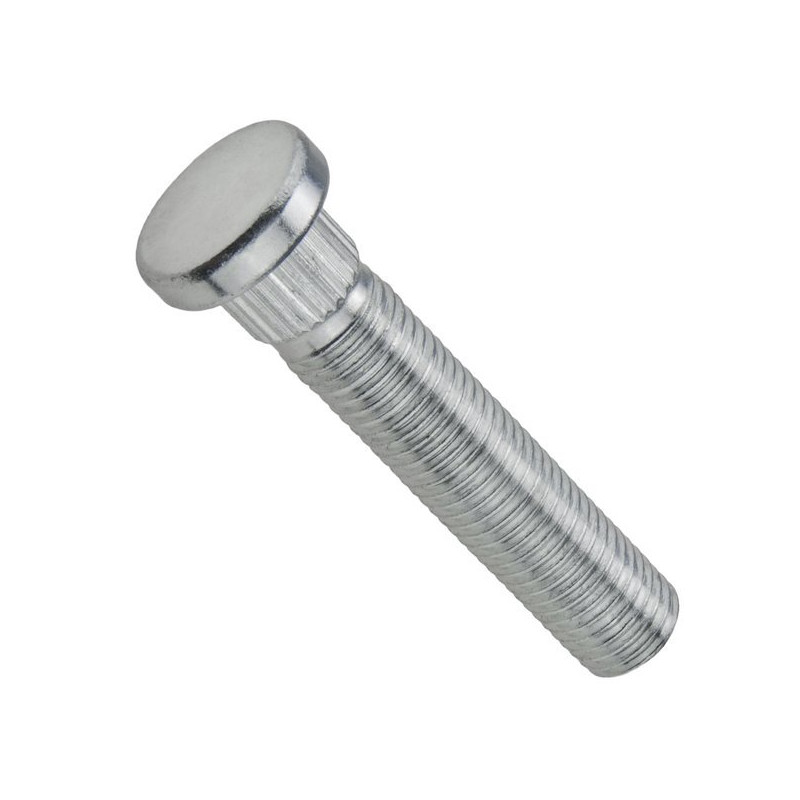 Rillet hjulnavbolt M12x1,5 / diameter 12,4 mm / 50 mm
