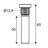 Rillet hjulnavbolt M12x1,5 / diameter 12,4 mm / 50 mm