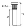 Rillet hjulnavbolt M12x1,5 / diameter 12,4 mm / 60 mm