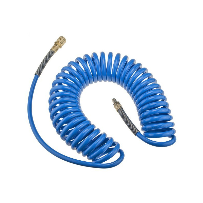 Spiralformet trykluftslange 12/8 mm (9 m) - RQS