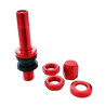 Fælgventil, rød, X2 Series Red Edition (skruetype, aluminium TR48E) – 4 stk. – Carbonado