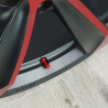 Fælgventil, rød, X2 Series Red Edition (skruetype, aluminium TR48E) – 4 stk. – Carbonado