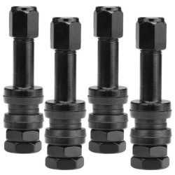 Fælgventil, sort, X2 Series Black Edition (skruetype, aluminium TR48E) – 4 stk. – Carbonado