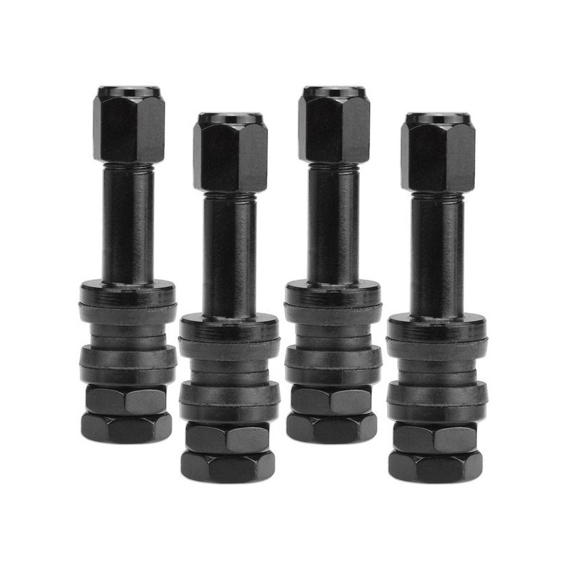 Fælgventil, sort, X2 Series Black Edition (skruetype, aluminium TR48E) – 4 stk. – Carbonado
