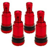 Fælgventiler, røde, X1 Series Red Edition (skruetyper, aluminium MS525) – 4 stk. – Carbonado