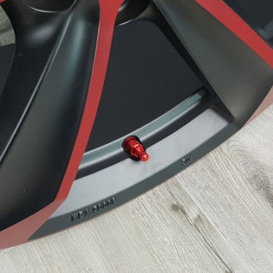 Fælgventiler, røde, X1 Series Red Edition (skruetyper, aluminium MS525) – 4 stk. – Carbonado