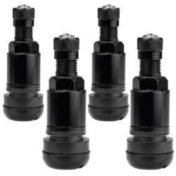 Fælgventil, sort, X1 Series Black Edition (skruetype, aluminium MS525) – 4 stk. – Carbonado