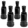 Fælgventil, sort, X1 Series Black Edition (skruetype, aluminium MS525) – 4 stk. – Carbonado