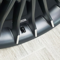 Fælgventil, sort, X1 Series Black Edition (skruetype, aluminium MS525) – 4 stk. – Carbonado
