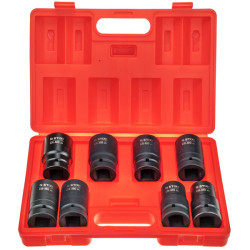 1" lange slagskruemundstykker, sæt med 8 stk. i kuffert (24, 27, 30, 32, 33, 34, 36, 38) STT CR-MO SERIES 5 - Stix Tool