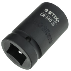 1" lange slagskruemundstykker, sæt med 8 stk. i kuffert (24, 27, 30, 32, 33, 34, 36, 38) STT CR-MO SERIES 5 - Stix Tool