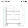 Værkstedsskab / værktøjsvogn med 5 skuffer GarageGo P5 - Stix