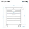 Værkstedsskab / værktøjsvogn med 7 skuffer GarageGo P7 - Stix