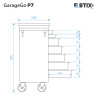 Værkstedsskab / værktøjsvogn med 7 skuffer GarageGo P7 - Stix
