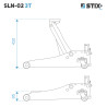 Hydraulisk løftebuk med lavt profil, højde 85–430 mm, SLN-02 3T – Stix