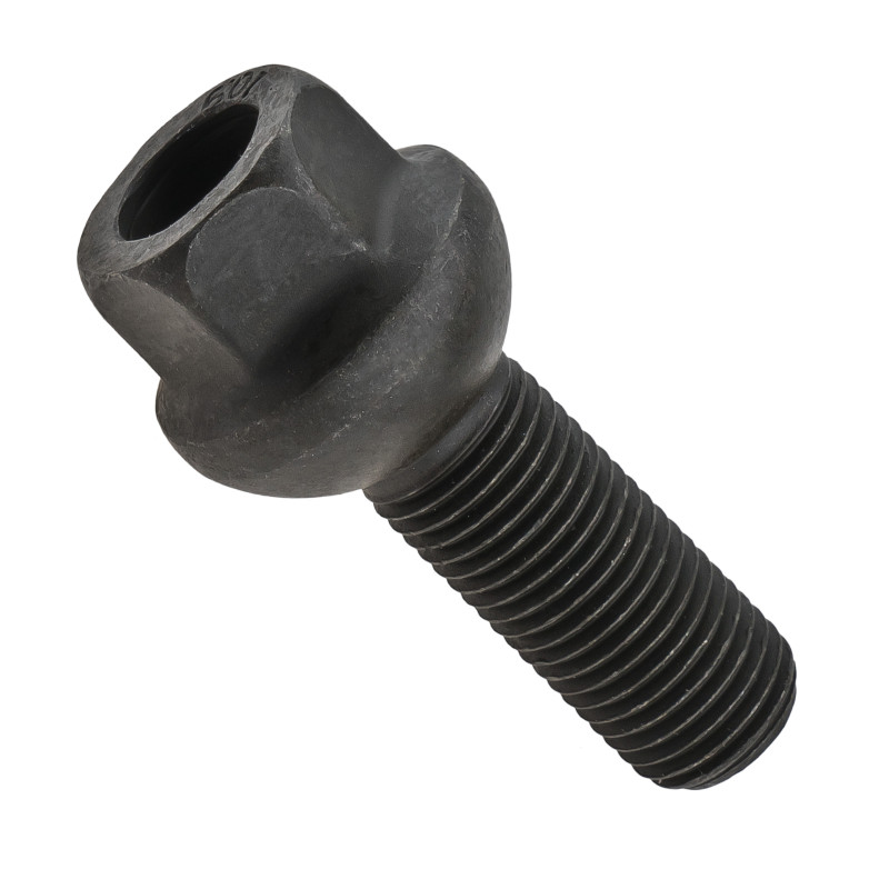 Sort skrue til alu- og stålfælge, M14x1,5, kuglehoved, R14 – 34 mm, Carbonado K19