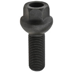Sort skrue til alu- og stålfælge, M14x1,5, kuglehoved, R14 – 34 mm, Carbonado K19