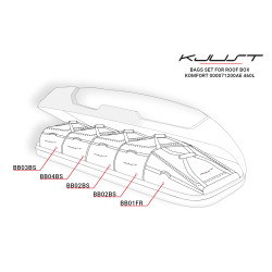 KJUST BAGS SET 5 PCS FOR ROOF BOX VOLKSWAGEN KOMFORT 000071200AE 460L