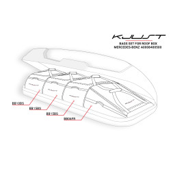 KJUST BAGS SET 4 PCS FOR ROOF BOX MERCEDES-BENZ A0008400500 430L