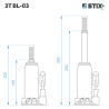 Hydraulisk søjlehejs (flaskehejs) 3T BL-03 - Stix