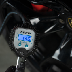 Dækpumpe med elektronisk manometer PSAIR-2, 1,5 m – 0–18 bar, Stix