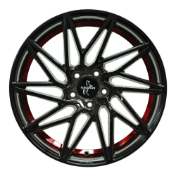 Fælge KESKIN WHEELS KT20 20 5x120 BLACK PAINTED RED INSIDE