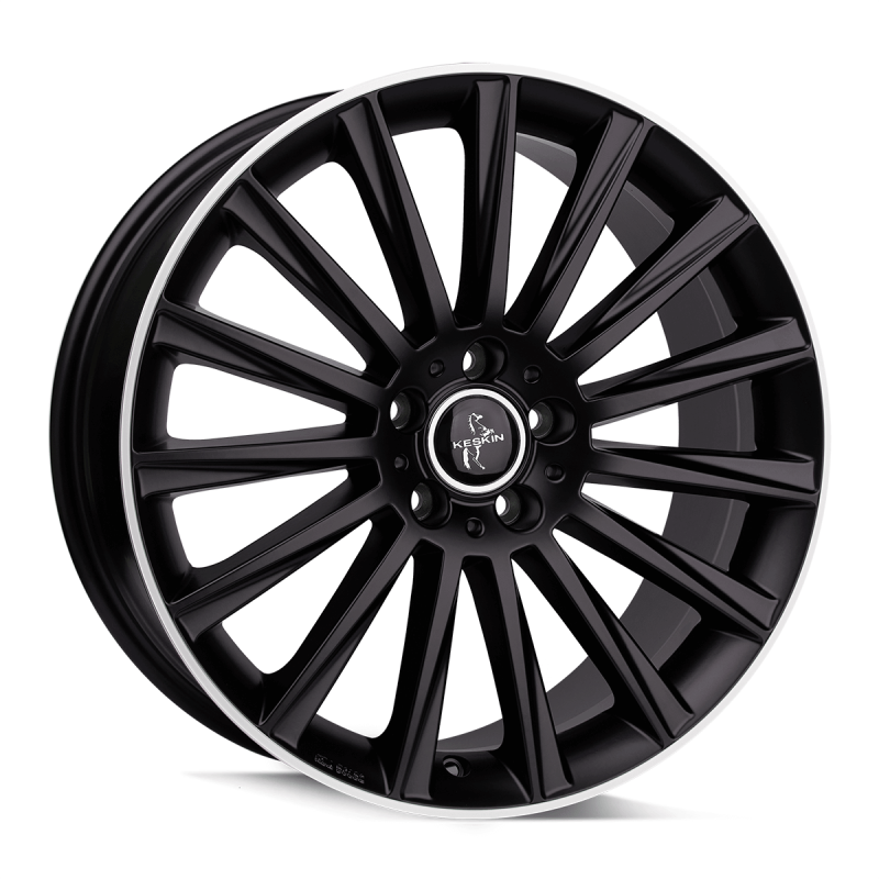 Fælge KESKIN WHEELS KT18 18 5x112 MATT BLACK LIP POLISH
