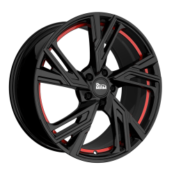 Fælge MAM WHEELS RS5 20 5x114.3 BLACK PAINTED RED INSIDE