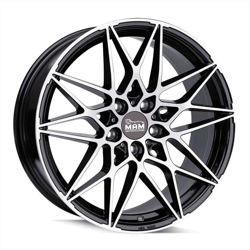 Fælge MAM WHEELS B2 18 5x112 BLACK FRONT POLISH