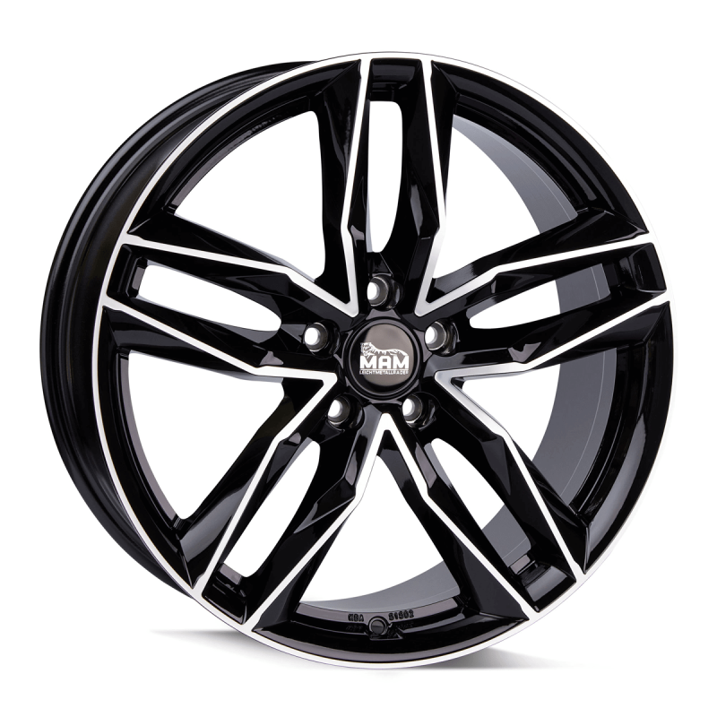 Fælge MAM WHEELS RS3 18 5x112 BLACK FRONT POLISH