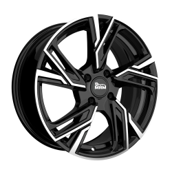 Fælge MAM WHEELS RS5 16 4x108 BLACK FRONT POLISH