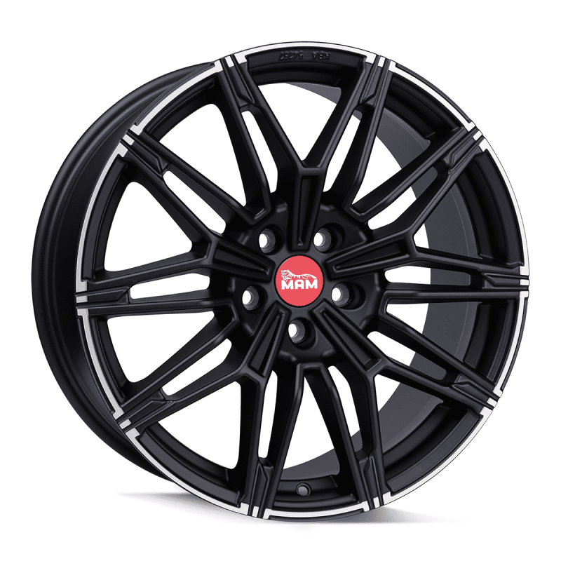 Fælge MAM WHEELS B3N 19 5x112 MATT BLACK LIP POLISH