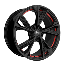 Fælge MAM WHEELS RS6 20 5x108 BLACK PAINTED RED INSIDE