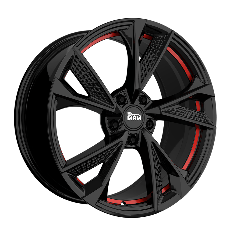 Fælge MAM WHEELS RS6 20 5x120 BLACK PAINTED RED INSIDE