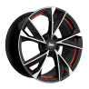 Fælge MAM WHEELS RS6 16 5x120 BLACK FRONT POLISH RED INSIDE