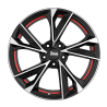 Fælge MAM WHEELS RS6 16 5x120 BLACK FRONT POLISH RED INSIDE
