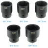 3/4" og 1" slagskruenøgler med tilbehør – 26 dele, kuffert (fra 21 til 65 mm) STT CR-MO SERIES 9 - Stix Tool