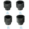3/4" og 1" slagskruenøgler med tilbehør – 26 dele, kuffert (fra 21 til 65 mm) STT CR-MO SERIES 9 - Stix Tool